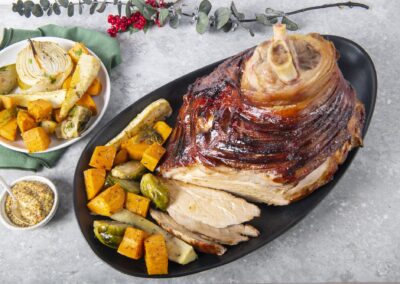 Épaule de Porc Glacée avec des Patates Douces