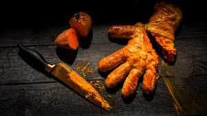 Rouleau de saucisses végétariennes à la patate douce