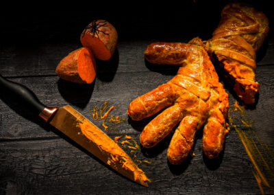 Rouleau de saucisses végétariennes à la patate douce