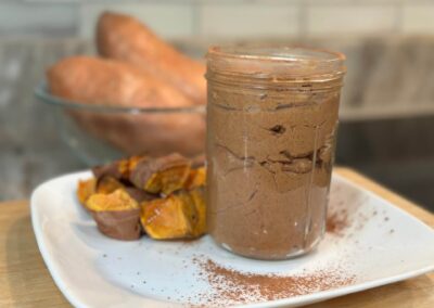 Flambée de chocolat à la patate douce