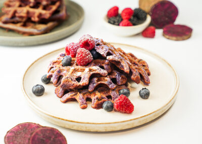 Purple Sweetpotato Waffles